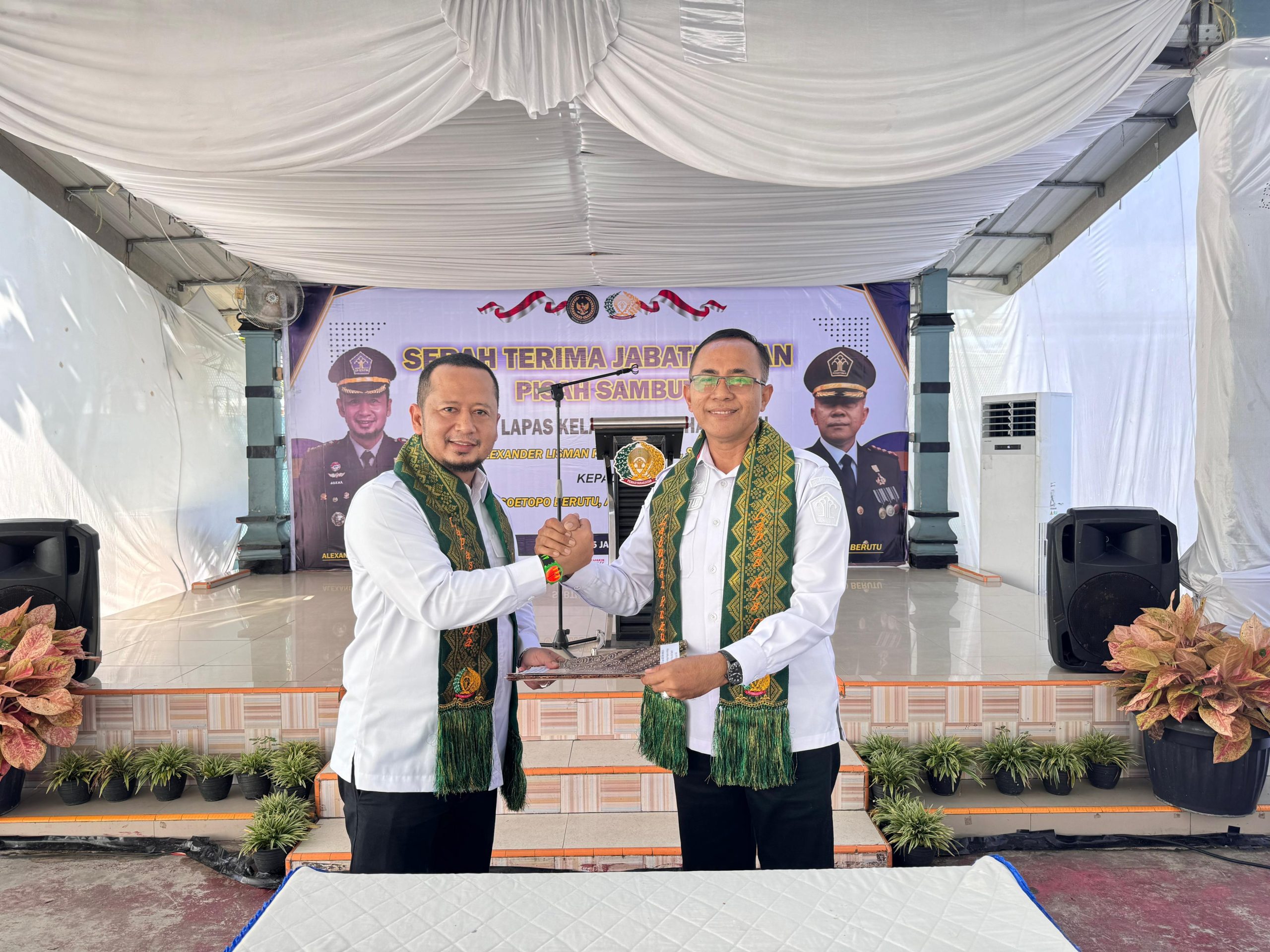 Jabatan Kalapas Lab Ruku Di Serah terimakan Sekaligus Acara Pisah Sambut.