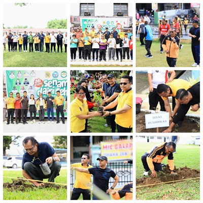 Dalam Rangka Meriahkan HUT Ke-1 Tahun, FKGOR Dairi Adakan Senam Dairi Sehat dan Penanaman Pohon