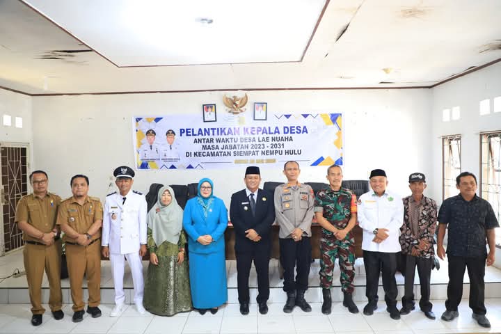 Wabup Dairi Resmi Lantik Kepala Desa Lae Nuaha, Kecamatan Siempat Nempu Hulu
