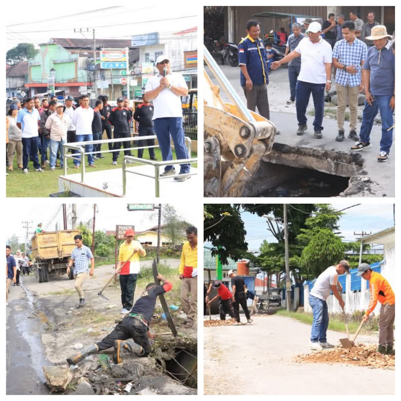 Wabup Bersama ASN Turun ke Jalan Bergotong Royong Mewujudkan Dairi Tanpa Genangan Air
