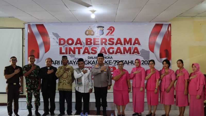 Polres Dairi Gelar Doa Bersama Lintas Agama Sambut Hari Bhayangkara Ke-79 Tahun