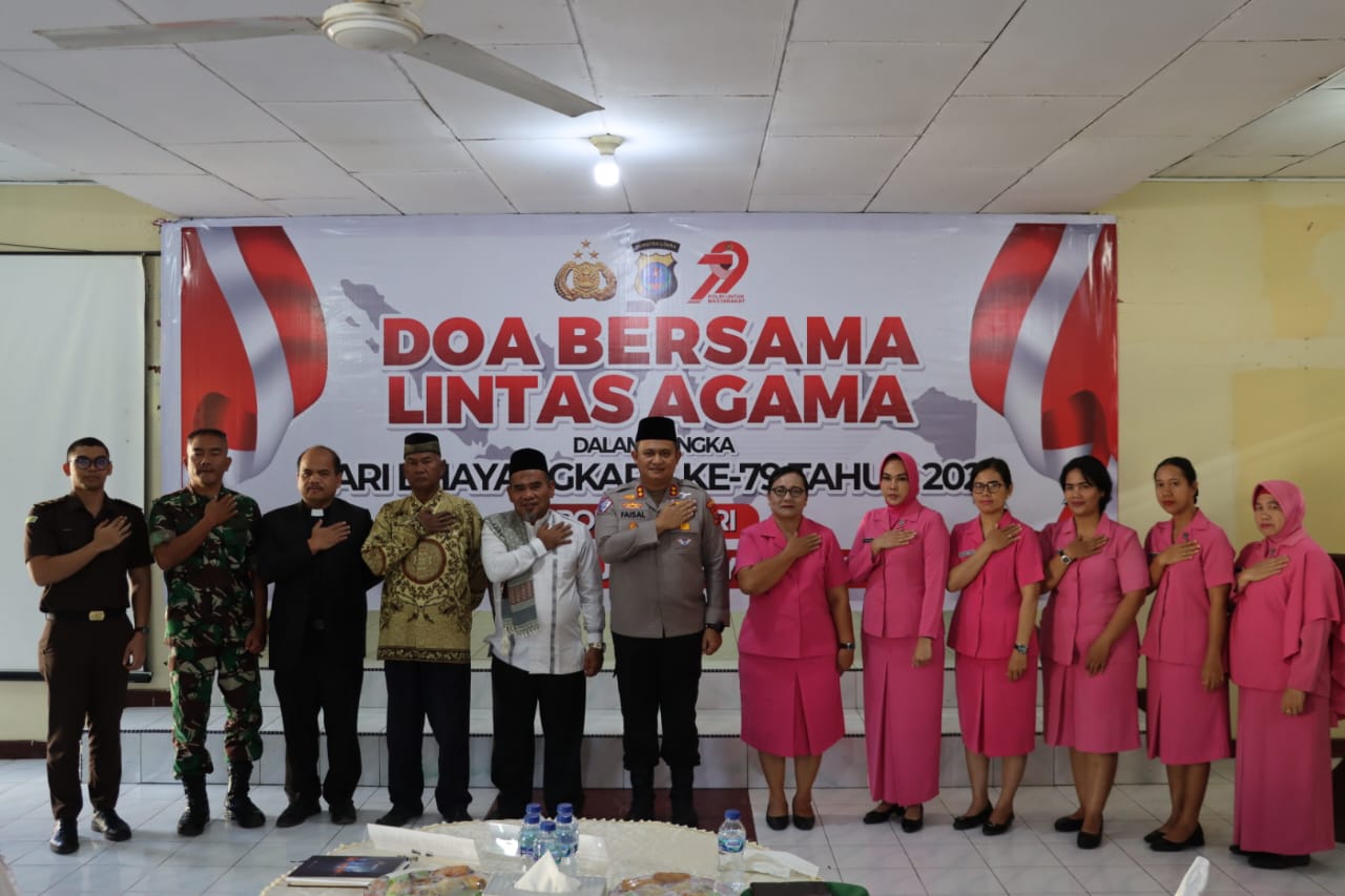 Polres Dairi Gelar Doa Bersama Lintas Agama Sambut Hari Bhayangkara Ke-79 Tahun