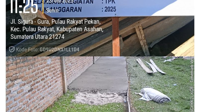 Kepala Desa Perkaek Nagaga Diduga Anggar Deking Bupati Asahan dan Diduga Buat Bangunan Dana Desa Asal Jadi, Masyarakat Tolak Hasil Kerja Kades