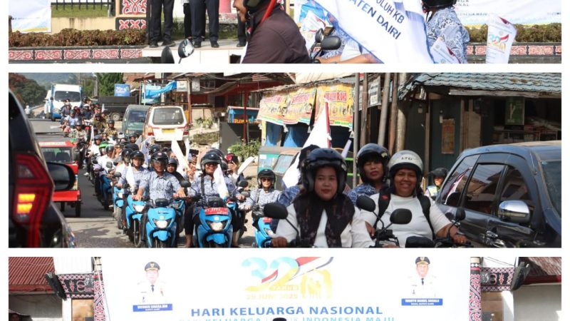 Wabup Dairi Lepas Kirab Kenderaan Peringatan Harganas Ke-32 Tahun Menyambut Wujudkan Keluarga Berkualitas