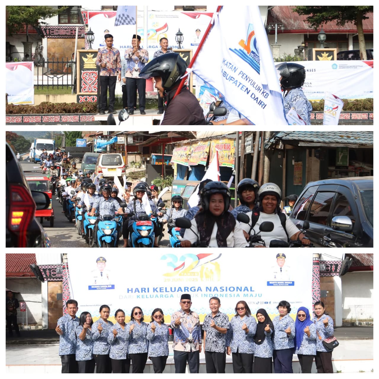Wabup Dairi Lepas Kirab Kenderaan Peringatan Harganas Ke-32 Tahun Menyambut Wujudkan Keluarga Berkualitas