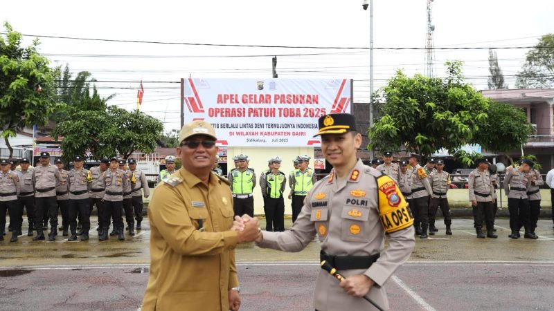 Wakil Bupati Dairi Hadiri Apel Gelar Pasukan Operasi Patuh Toba Tahun 2025