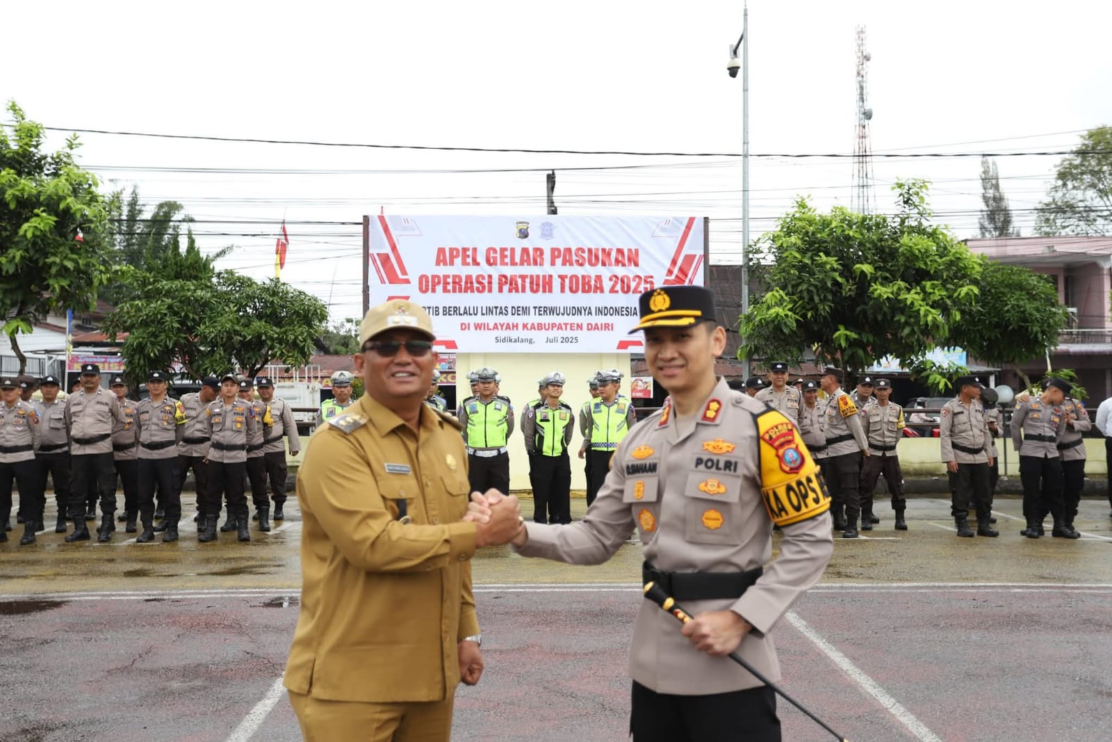 Wakil Bupati Dairi Hadiri Apel Gelar Pasukan Operasi Patuh Toba Tahun 2025
