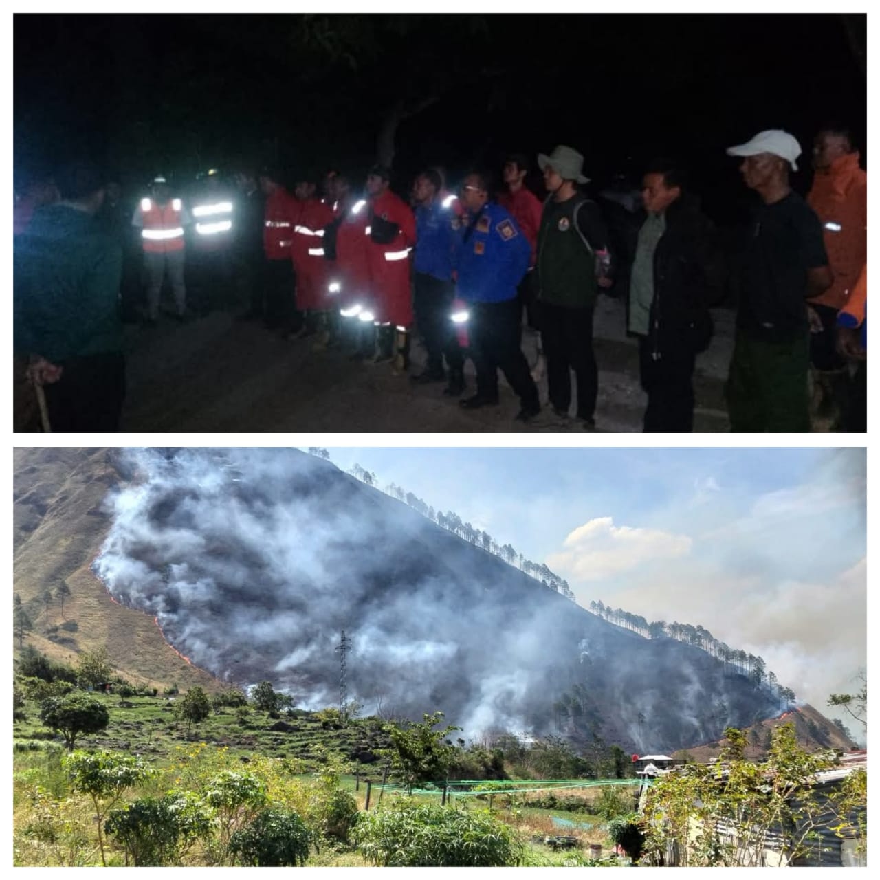 Pemkab Dairi Respon Cepat Kebakaran Lahan Paropo, 1 Unit Damkar Stanby di Lokasi Permukiman Warga