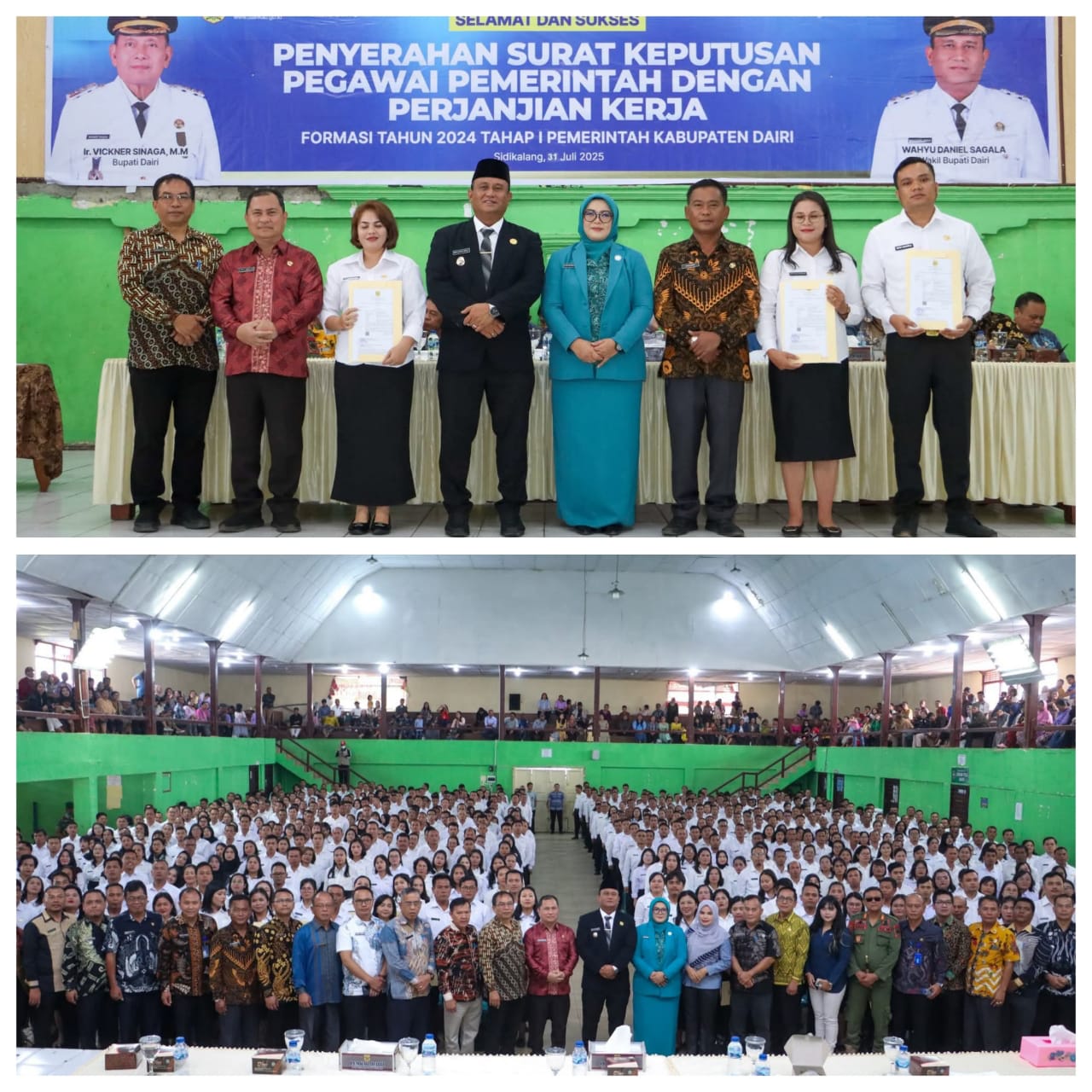 644 tenaga honorer di Dairi terima SK PPPK Formasi Tahun 2024 Tahap I di Lingkungan Pemkab Dairi Resmi Dilantik.