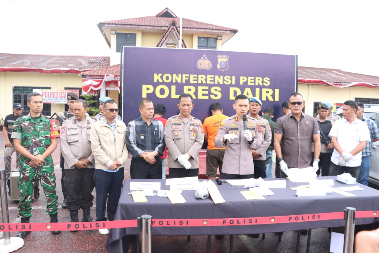 Bersama Masyarakat dan Tokoh Setempat, Polres Dairi Berhasil Ungkap Bandar Sabu di Kecamatan Tigalingga, 202,38 Gram Sabu Turut Disita