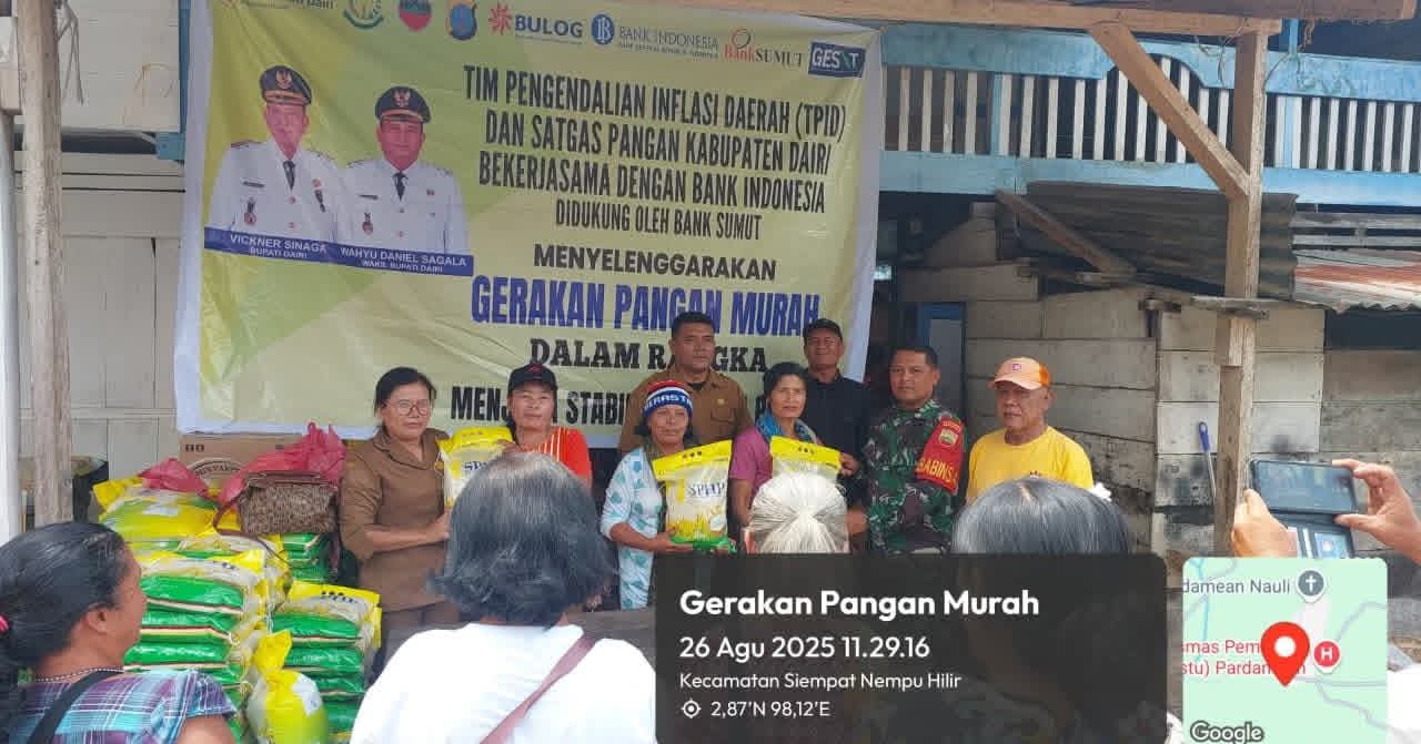 Jaga Ketersediaan Pasokan Dan Harga Komoditi Pangan, Pemkab Dairi Gelar Gerakan Pangan Murah