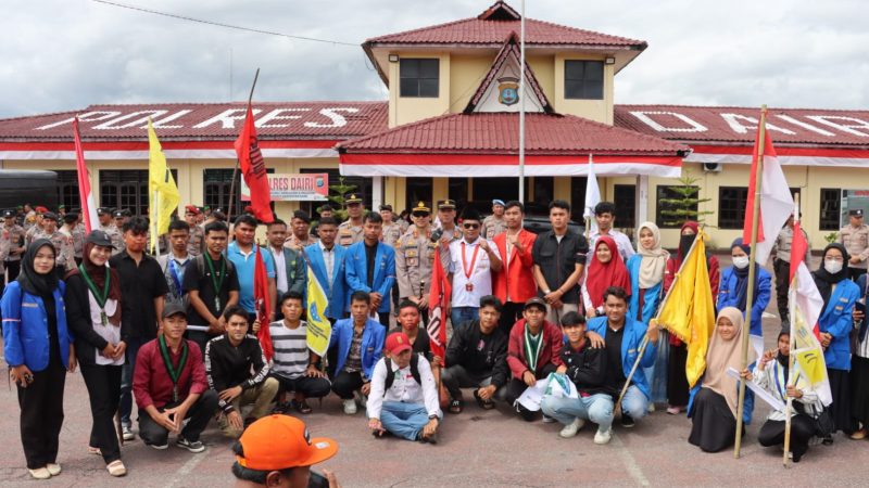 Polres Dairi Berikan Rasa Aman Saat Aksi Unjuk Rasa di Kabupaten Dairi Berjalan Aman dan Kondusif