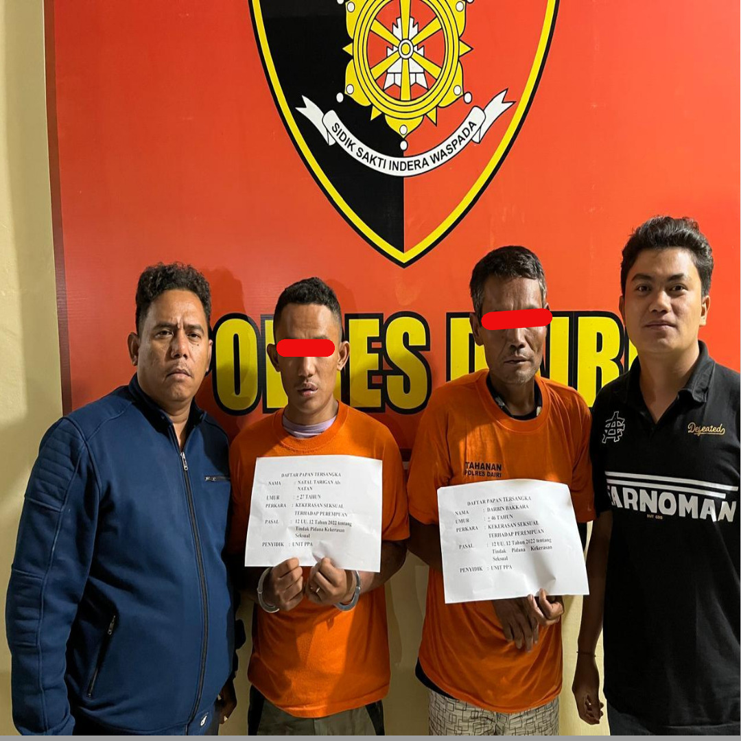 Sat Reskrim Polres Dairi Berhasil Amankan 2 Tersangka Kasus Pemerkosaan