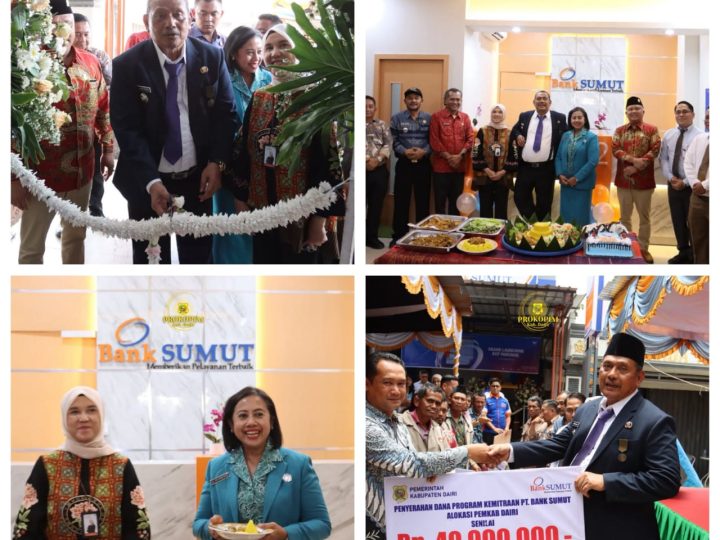 Bupati Dairi Hadiri Grand Opening Bank Sumut KCP Parongil