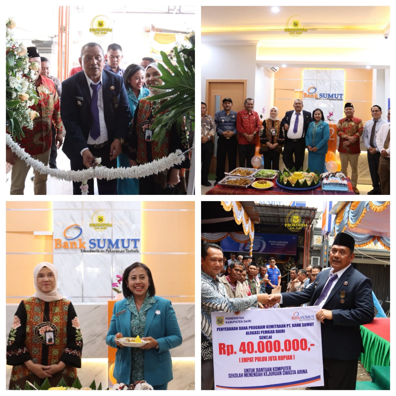 Bupati Dairi Hadiri Grand Opening Bank Sumut KCP Parongil