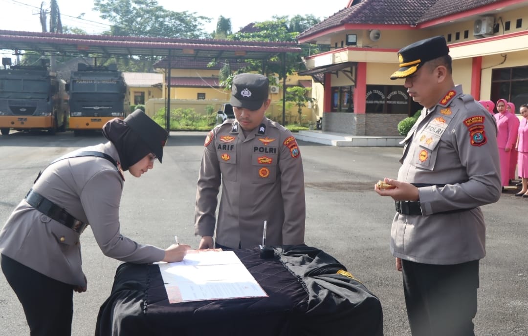 Kapolresta Deli Serdang Pimpin Sertijab Kabag Ops dan Kasat Lantas