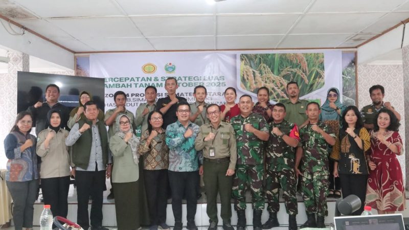 Rakor Luas Tambah Tanam Oktober 2025, Dari 6 Kabupaten, Luas Tambah Tanam Dairi Paling Menggembirakan