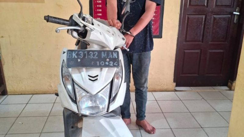 Polsek Tanjung Morawa Ringkus Pelaku Curanmor, Barang Bukti Diamankan*