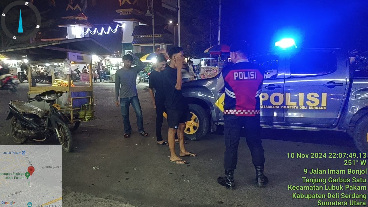 Antisipasi Kejahatan Pada Malam Hari, Polresta Deli Serdang rutin Patroli*