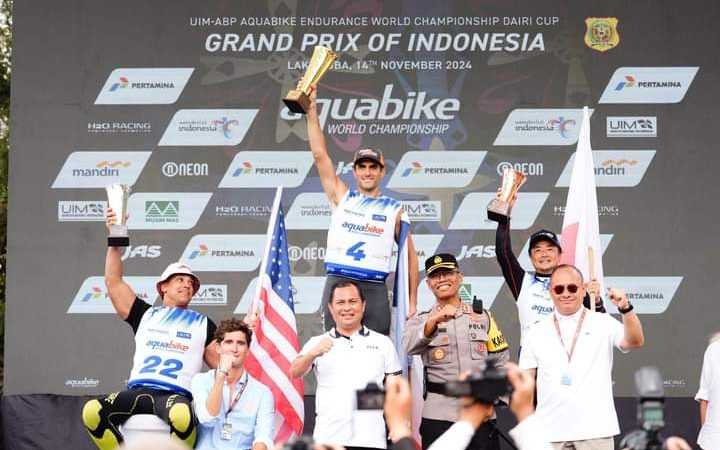 Aquabike Jetski World Championship 2024 Danau Toba Hari Ke-2 di Dairi: Pembalap Asal Prancis Francois Medori Juara 1, Pembalap Indonesia Makaio Wimylie Masuk 10 Besar