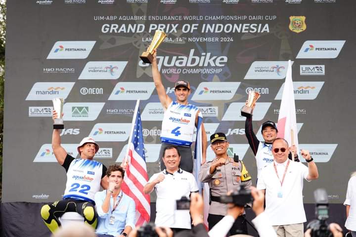 Aquabike Jetski World Championship 2024 Danau Toba Hari Ke-2 di Dairi: Pembalap Asal Prancis Francois Medori Juara 1, Pembalap Indonesia Makaio Wimylie Masuk 10 Besar