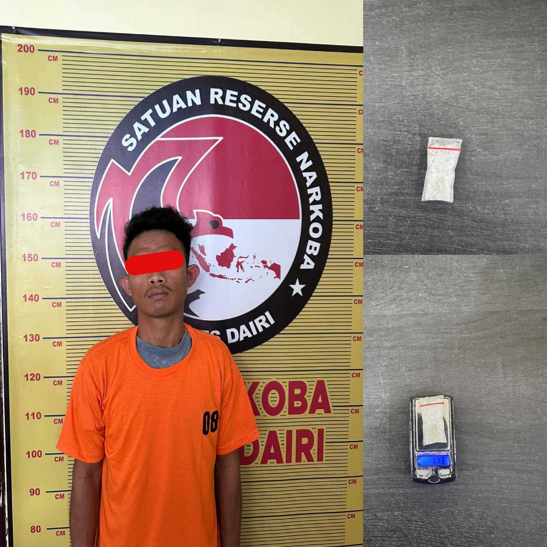 Sat Narkoba Polres Dairi Ringkus Pemuda Usai Beli Sabu di Tigalingga