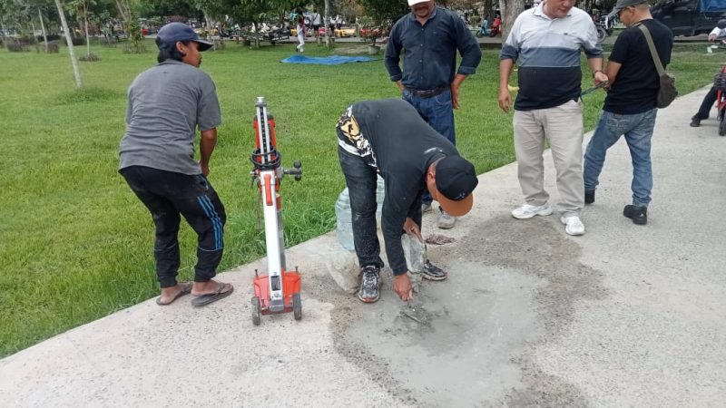 Proyek “Tambal Sulam” Dinas LH Asahan Berbiaya Rp.998 Juta Terkesan Asal Jadi, Tim Ahli USU Ambil 16 Sempel Mutu Beton