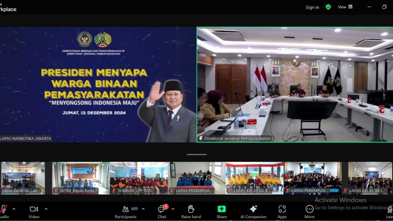 Ikuti Gladi Bersih Kegiatan Prabowo Menyapa Warga Binaan, LP Lab Ruku Mantapkan Persiapan. 