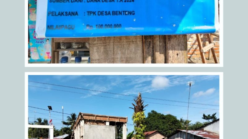 Di Bangun Di Atas Aliran Sungai,Pembangunan 2 Unit Ruko Desa Benteng diduga Kuat Langgar Peraturan.. 