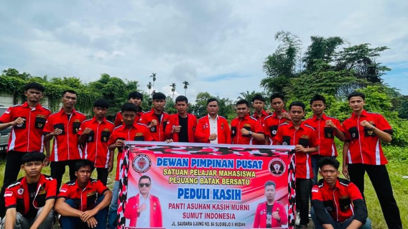 Dewan Pimpinan Pusat Satuan Pelajar Mahasiswa Pejuang Batak Bersatu Santuni Anak Yatim Panti Asuhan Kasih Murni,’Terpanggil Membantu Sesama’