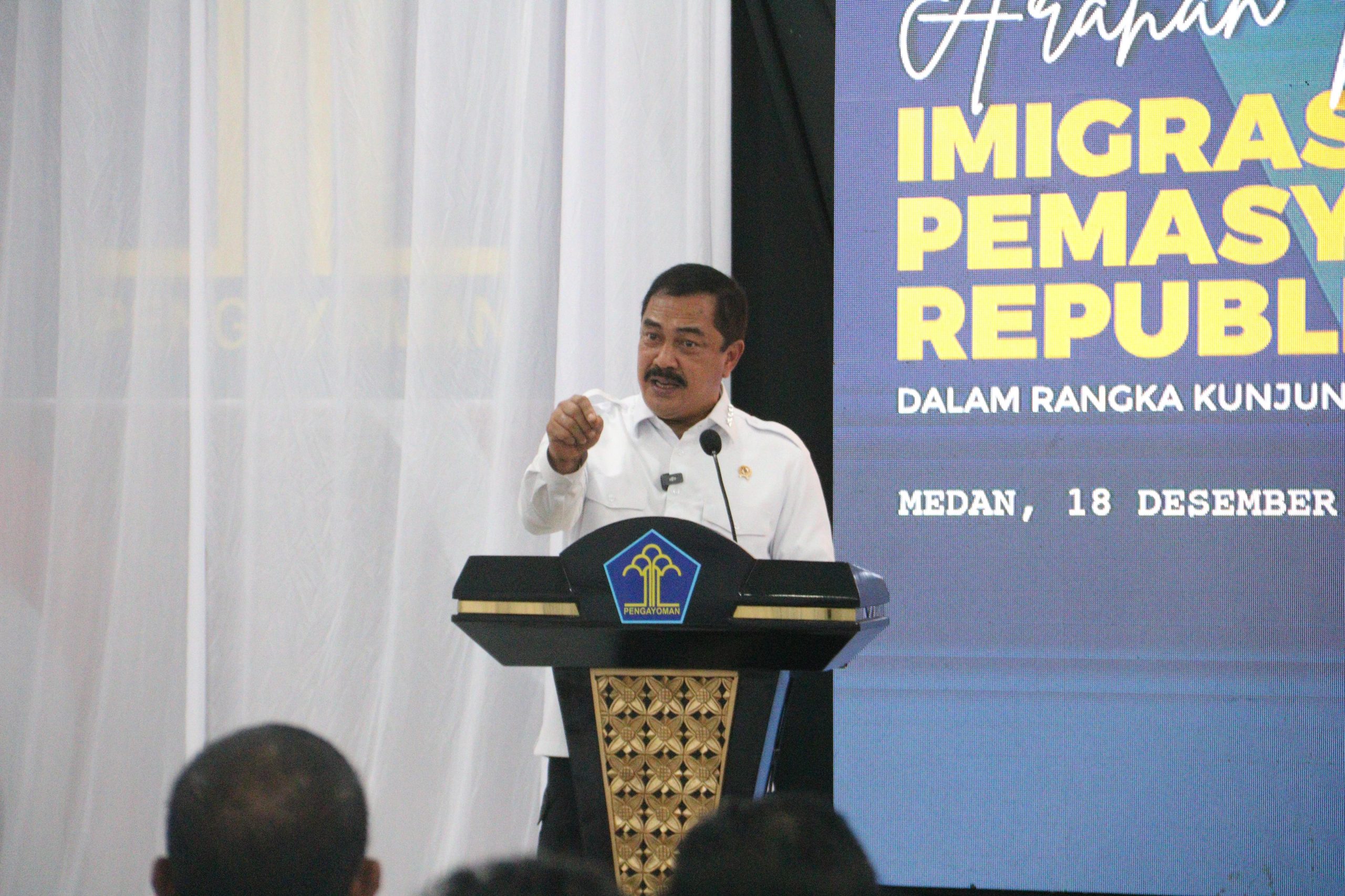 Kalapas Labuhan Ruku Hadiri Kunjungan Kerja Menteri Imigrasi dan Pemasyarakatan di Sumatera Utara