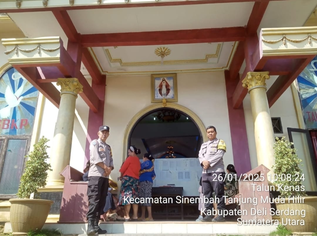 Polresta Deli Serdang dan Polsek Jajaran Laksanakan Pengamanan Ibadah Gereja