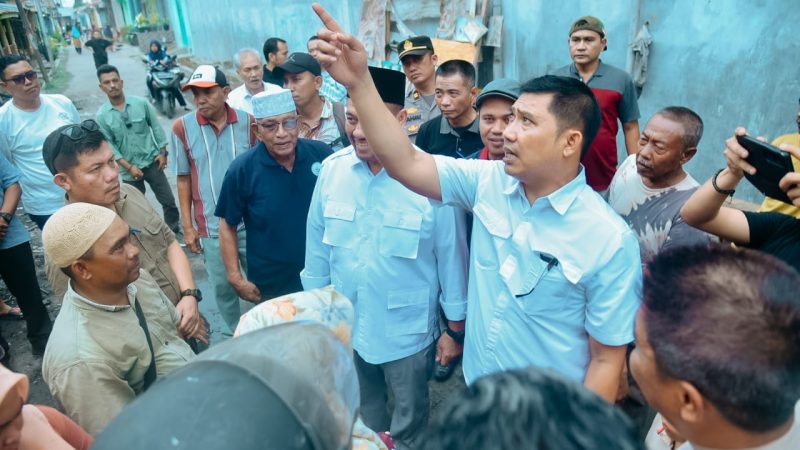Pj. Bupati Serta Bupati Batu Bara terpilih jenguk dan berikan santunan Korban Kebakaran. 