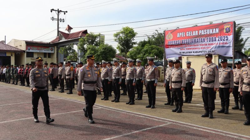 Polres Dairi Gelar Pasukan Operasi Keselamatan Toba 2025 , Berlangsung Selama 14 Hari