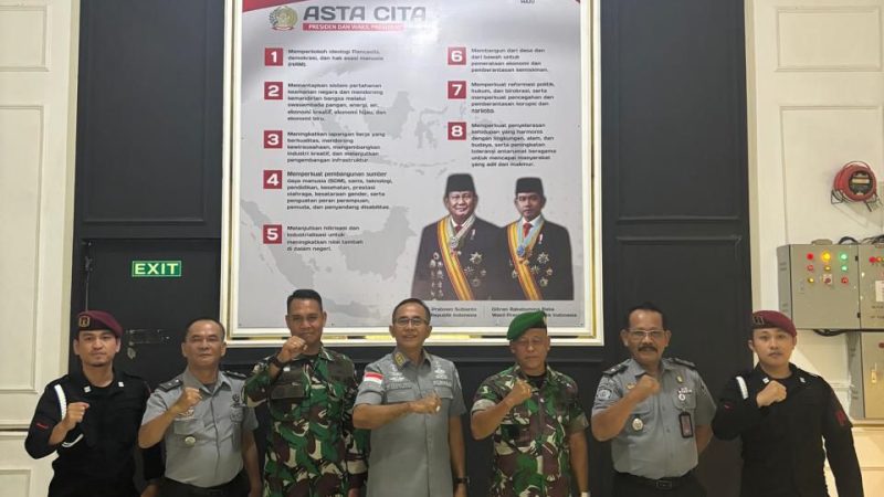 Kunjungan Danramil 05/Talawi di LP Lab Ruku Di Sambut Kalapas 