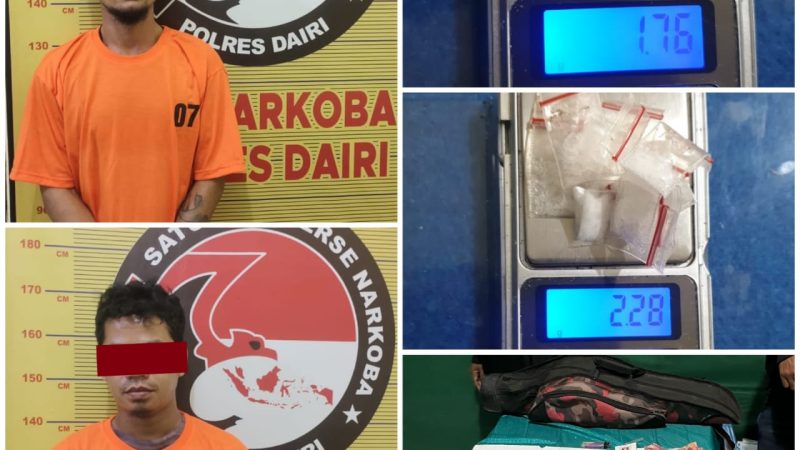 Sat Narkoba Polres Dairi Terima 2 Tersangka Kasus Narkoba Usai Diringkus Kodim 0206 Dairi, Puluhan Paket Sabu dan Pil Ekstasi Disita