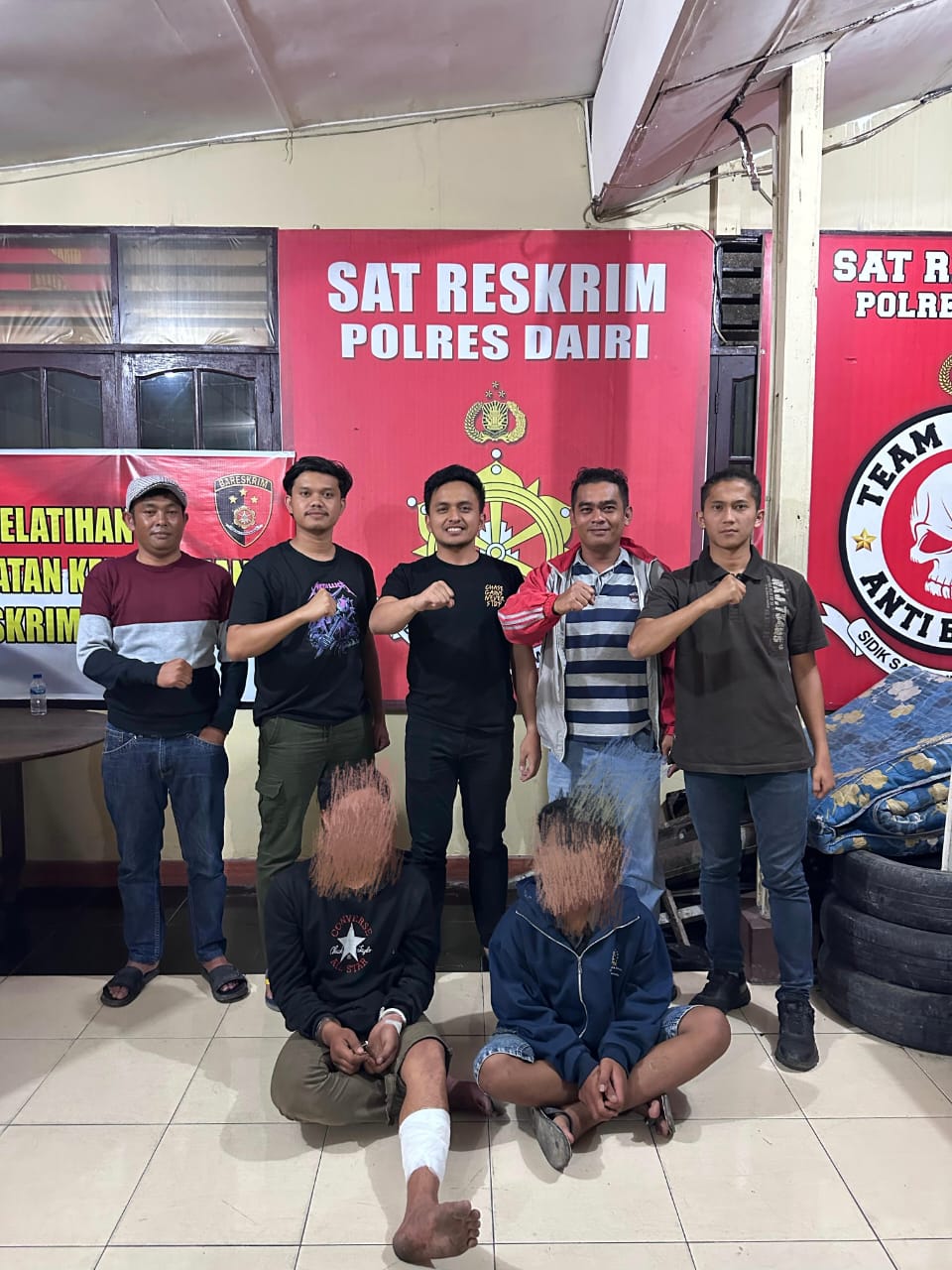 Sat Reskrim Polres Dairi Berhasil Amankan 2 Tersangka Kasus Curanmor, 1 Tersangka Diberikan Tindakan Tegas Terukur