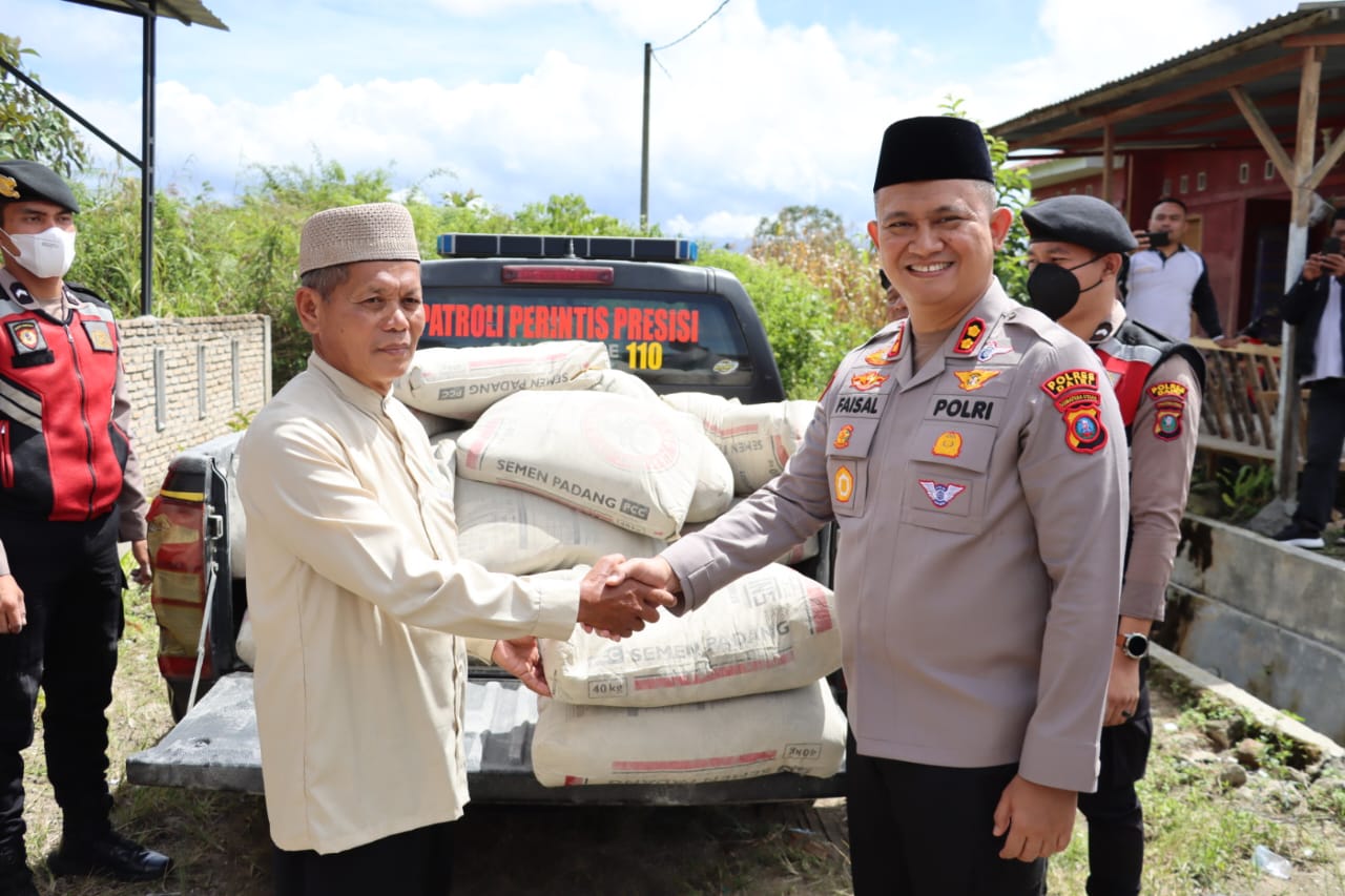 Miliki Tanggung Jawab Sosial, Polres Dairi Berikan Bantuan Renovasi Mushola Nurul Ikhlas