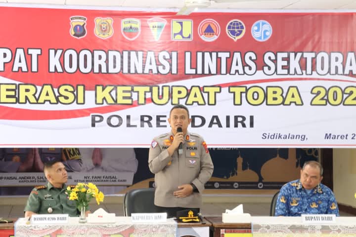Persiapan Operasi Ketupat Toba 2025, Pemkab Dairi Ikuti Rapat Koordinasi Lintas Sektoral