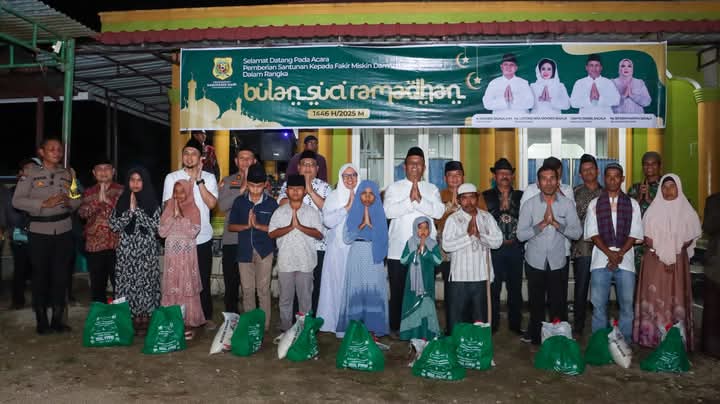 Safari Ramadhan Hari ke 17, Pemkab Dairi Berbagi Bersama Fakir Miskin dan Anak Yatim di Desa Sumbul