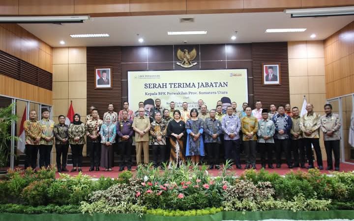 Bupati Dairi Hadiri Sertijab Kepala BPK Perwakilan Sumatera Utara