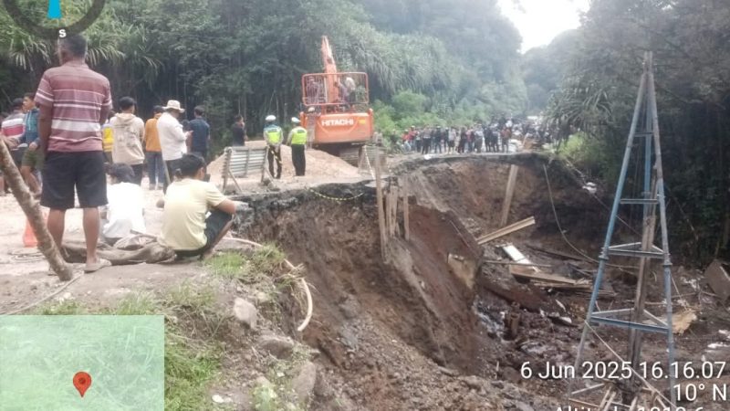 Informasi Terakhir Perkembangan Jalan Amblas di Lae Pondom, Belum Bisa Dilalui