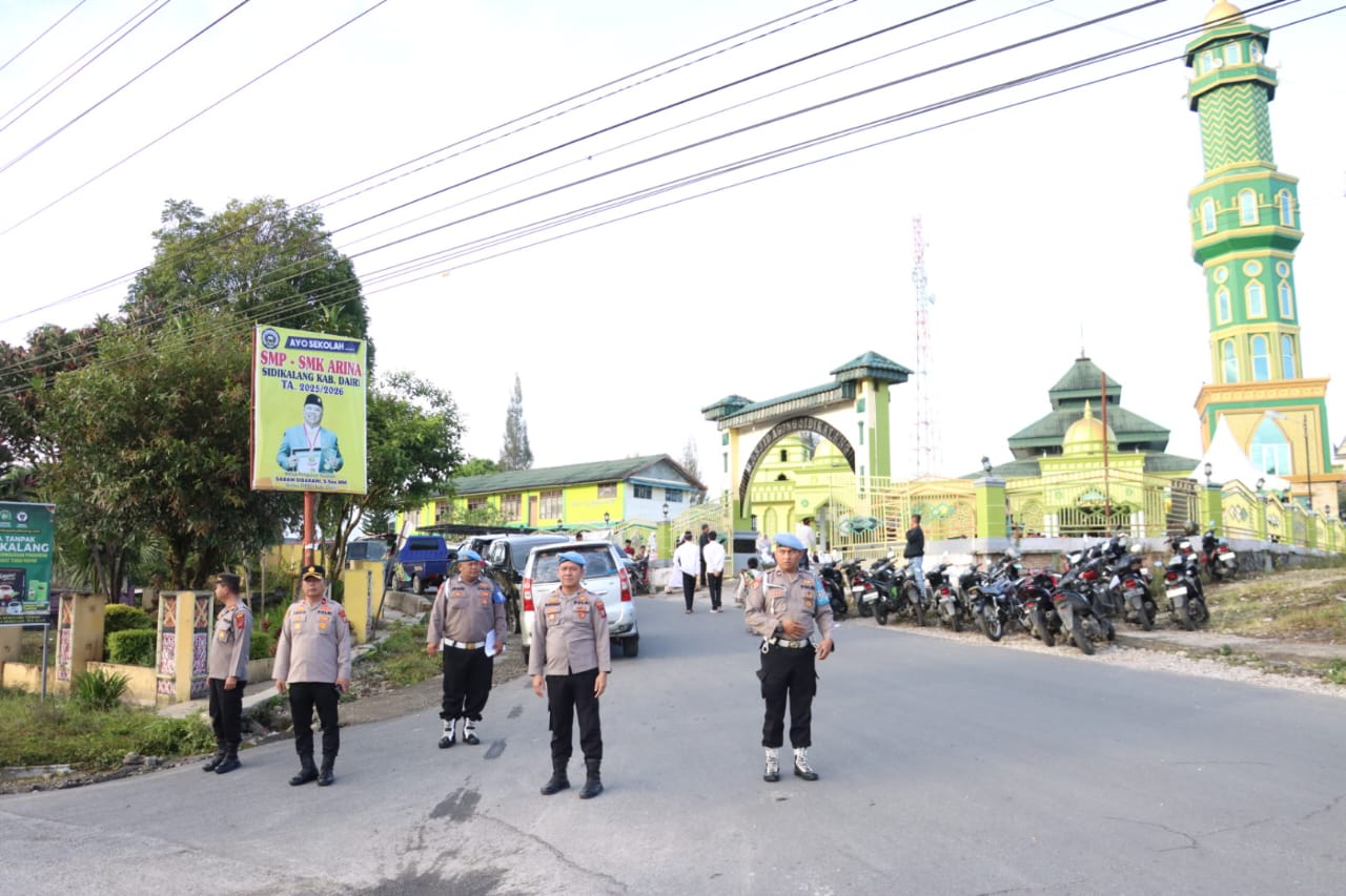 Polres Dairi Amankan Pelaksanaan Sholat Idul Adha 1446 H di Seluruh Wilayah Hukumnya, Berjalan dengan Kondusif