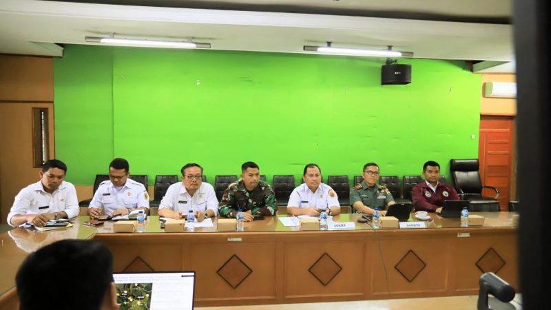 Wabup Dairi, Dandim 0206/Dairi, Sekda Surung, dan OPD terkait Ikuti Vidcon