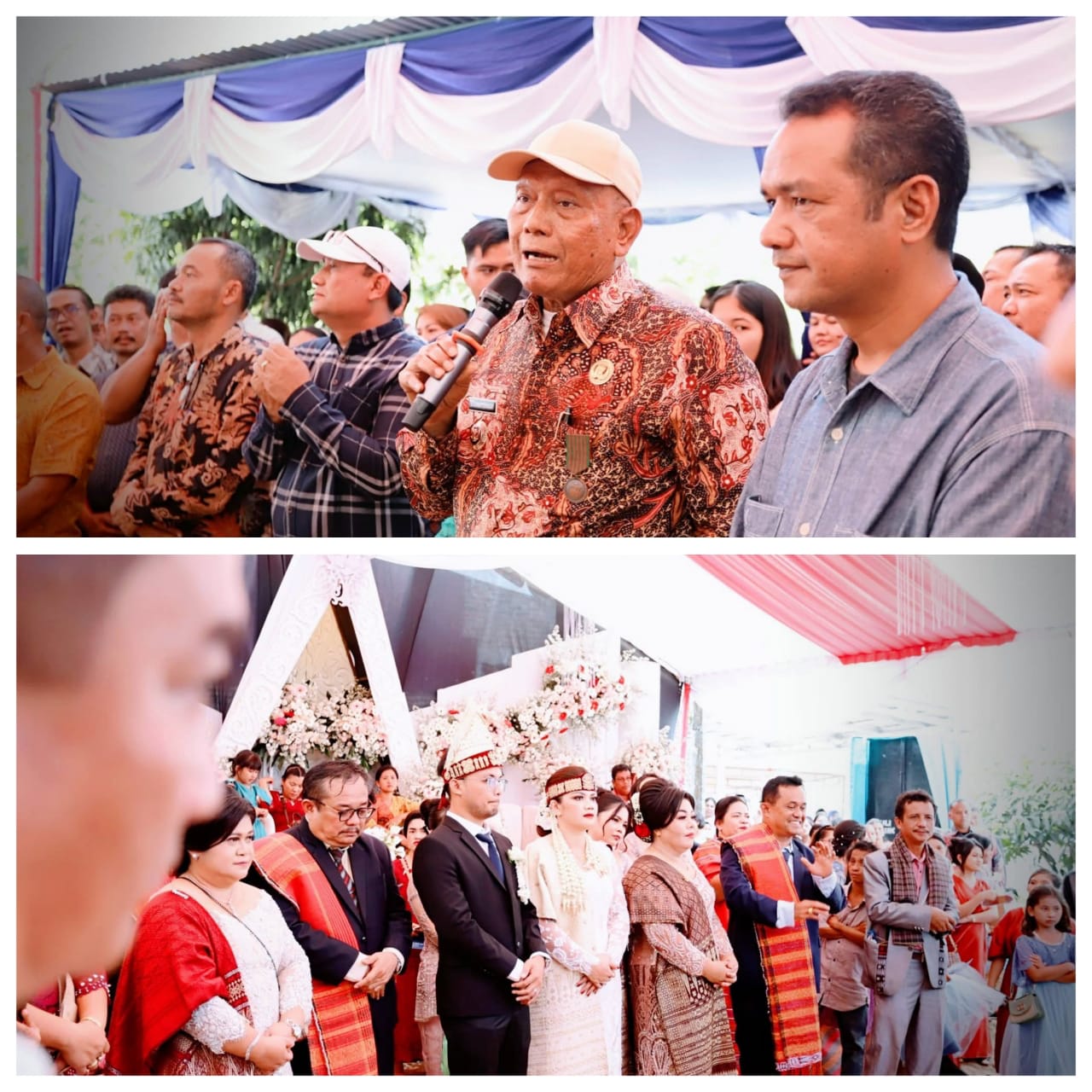 Bupati Dairi Bersama Rombongan Menghadiri Undangan Pesta Pernikahan Djafar Sinaga dan dr. Sally M.L Sihombng.di Desa Palipi