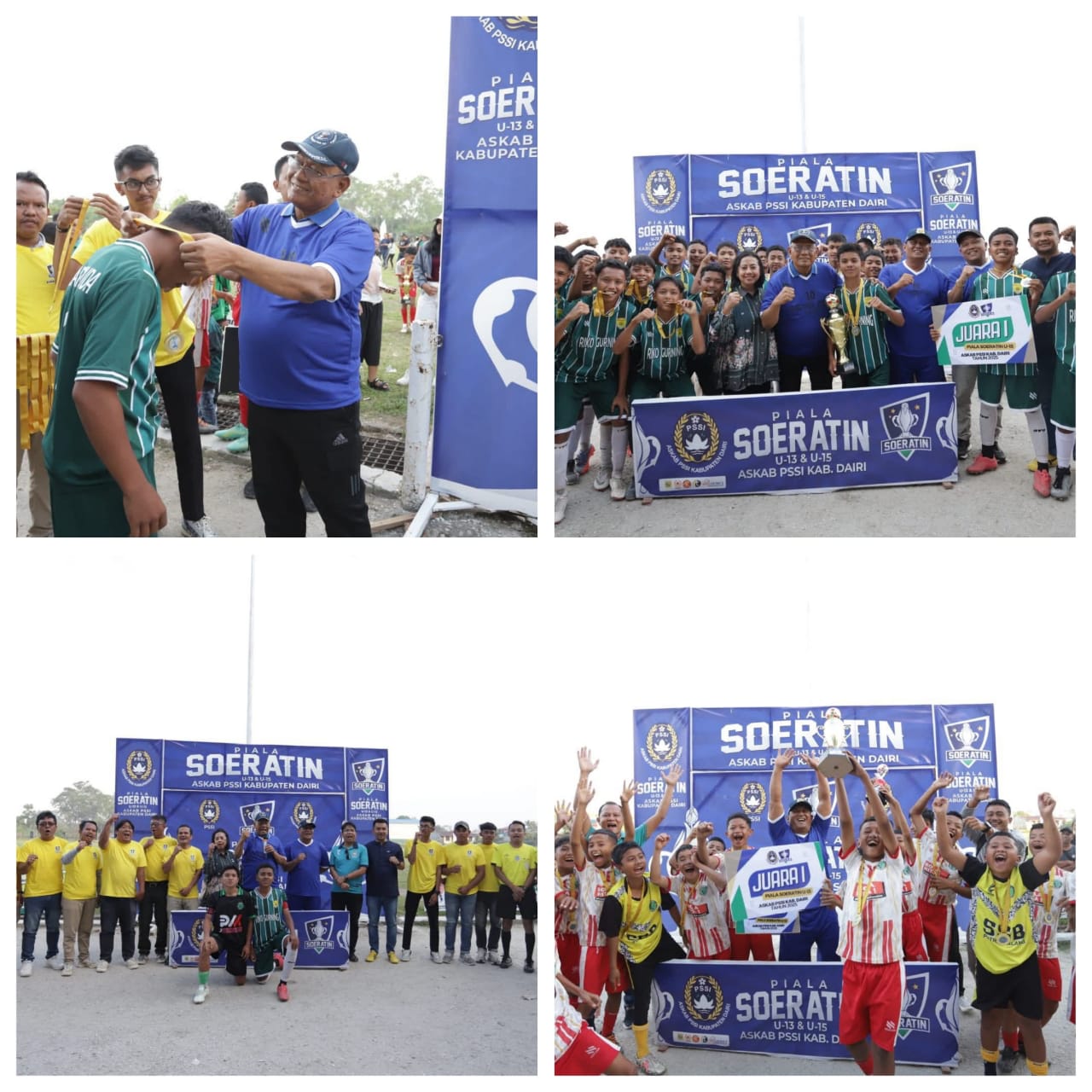 Bupati Dairi Serahkan Piala Soeratin Cup U-13 dan U-15 Kabupaten Dairi