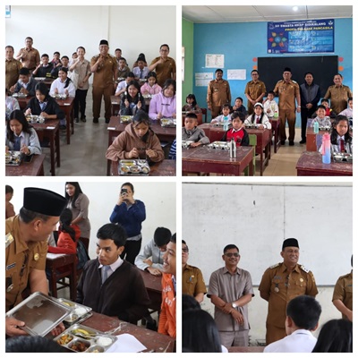 Wabup Monitoring Pelaksanaan Program MBG di SD HKBP dan SMA Santo Petrus Sidikalang