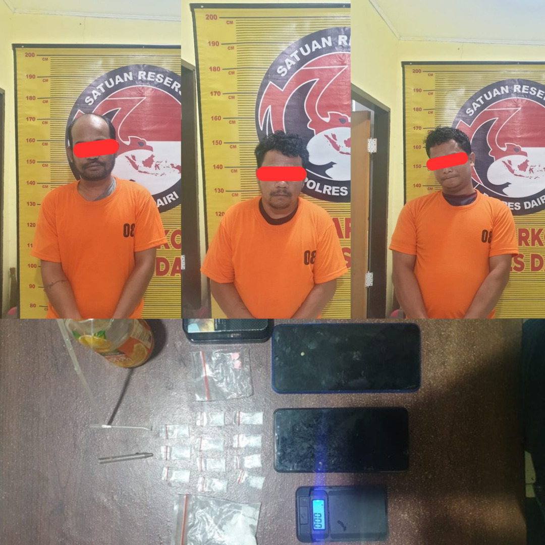 Sat Narkoba Polres Dairi Amankan 3 Pria Sedang Pesta Sabu, Kapolres Tegaskan Tidak Ada Tempat Bagi Narkoba