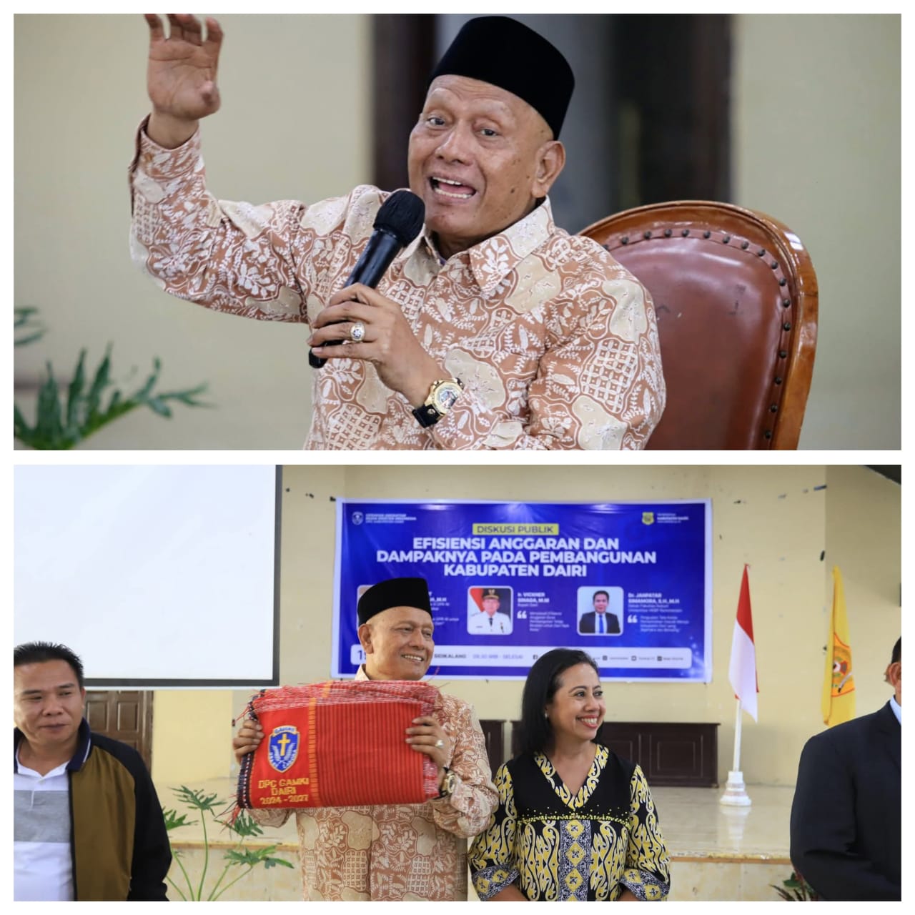 Bupati Dairi Jadi Narasumber Pada Diskusi Publik Dengan Tajuk, Efisiensi Anggaran dan Dampaknya Pada Pembangunan Kabupaten Dairi
