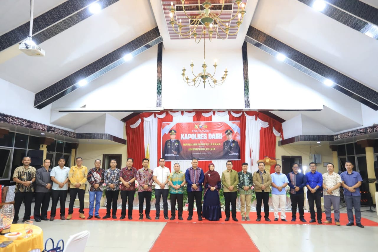 Bupati Dairi Hadiri Pisah Sambut Kapolres Dairi